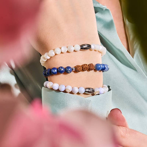 Tao | Gemstone Rudraksha |  Mala Bracelet